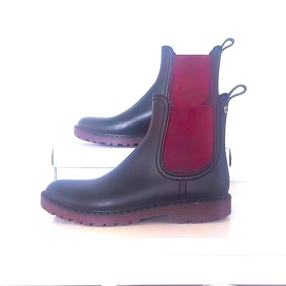 Igor Debranovic Chelsea Waterproof Ankle Boot Black with Burgundy- Size 40(9/10) - Picture 4 of 9